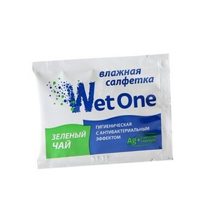 Влажные салфетки в индивидуальной упаковке, Зеленый чай