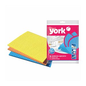 Салфетки для стола прорезиненные/губчатые 3 шт. 17,5x15,5см York