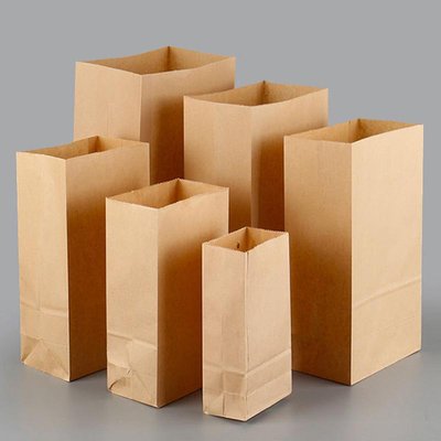 Бумажные пакеты с прямоугольным дном